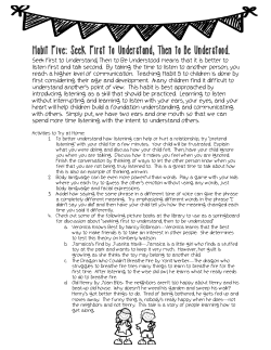 Habit Five: Seek First to Understand, Then to Be Understood.