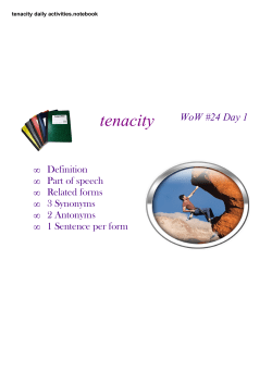 tenacity daily activities.notebook