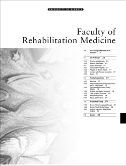 Faculty of Rehabilitation Medicine