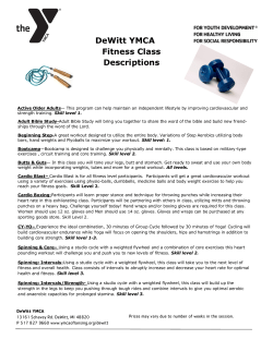 DeWitt YMCA Fitness Class Descriptions