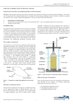 PART ONE: INTRODUCTION TO TRIAXIAL