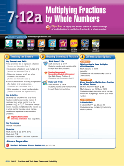 Multiplying Fractions by Whole Numbers