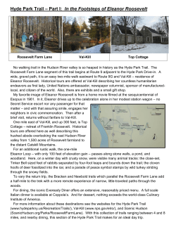 Hyde Park Trail &ndash; Part I: In the Footsteps of Eleanor Roosevelt