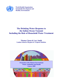 The Drinking Water Response to the Indian Ocean Tsunami