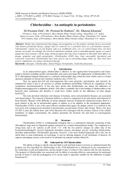 Chlorhexidine - An antiseptic in periodontics