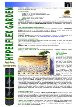 HYPERFLEX GARDEN are Anti-Root membranes for the protection