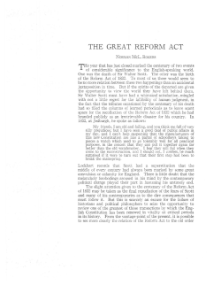 THE GREAT REFORM ACT