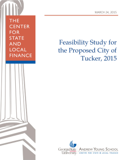 Feasibility Study for the Proposed City of Tucker, 2015