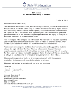 30th Annual Dr. Martin Luther King, Jr. Contest