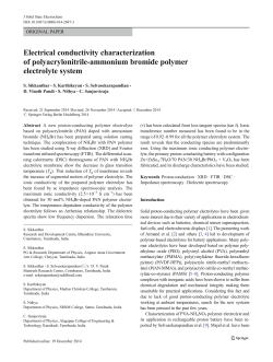 Electrical conductivity characterization of polyacrylonitrile