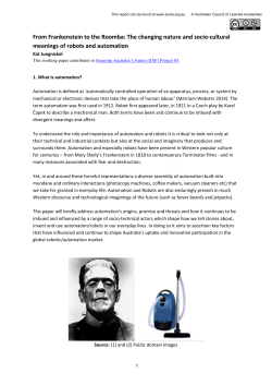 From Frankenstein to the Roomba: The changing nature and socio
