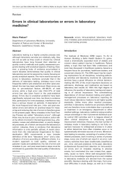 Errors in clinical laboratories or errors in laboratory medicine? (PDF