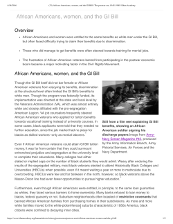 African Americans, women, and the GI Bill