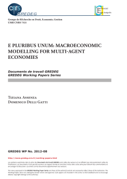 E Pluribus Unum: Macroeconomic Modelling for - Gredeg