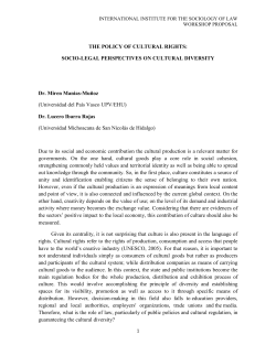 THE POLICY OF CULTURAL RIGHTS: SOCIO