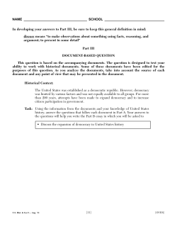 DBQ Expansion of Democracy - White Plains Public Schools