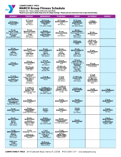 MARCH Group Fitness Schedule