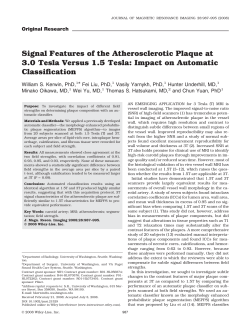 Signal features of the atherosclerotic plaque at 3.0 Tesla versus 1.5