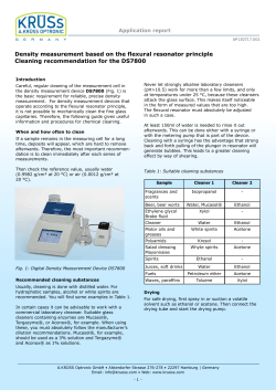 Density measurement based on the flexural resonator principle