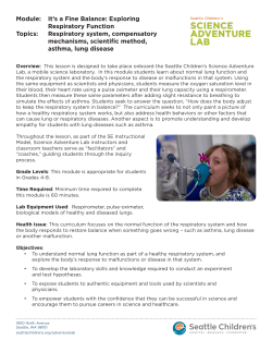 Exploring Respiratory Function Topics: Respiratory system
