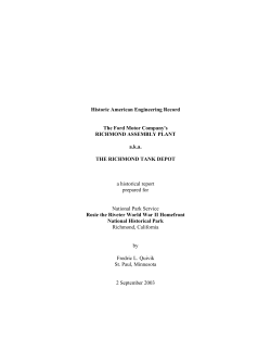 Historic American Engineering Record The Ford Motor Company`s