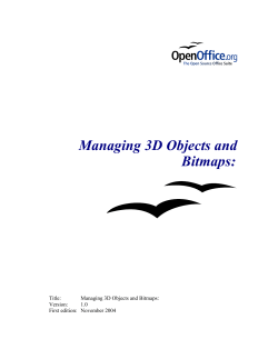 Managing 3D Objects and Bitmaps