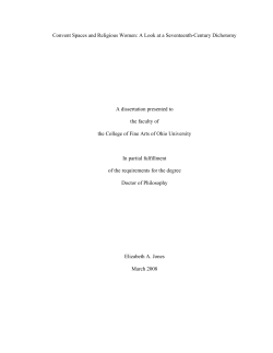 Convent Spaces and Religious Women