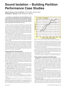 Sound Isolation &ndash; Building Partition Performance Case Studies