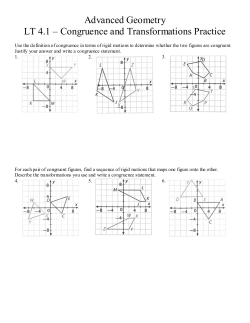 Congruence and Transformations Practice