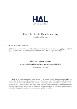 The role of thin films in wetting