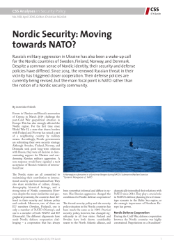 Nordic Security: Moving towards NATO? - ETH E