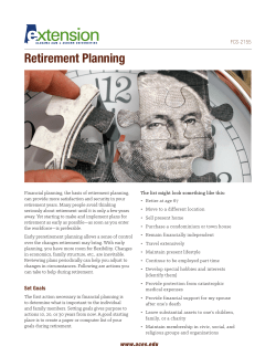 Retirement Planning - Alabama Cooperative Extension System