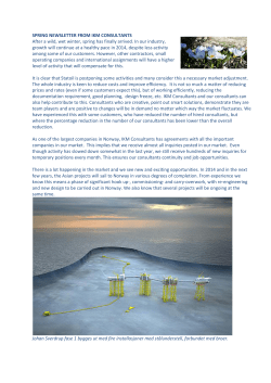 SPRING NEWSLETTER FROM IKM CONSULTANTS After a wild