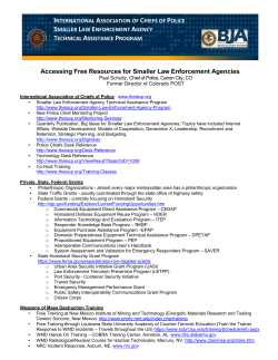 Accessing Free Resources for Smaller Law Enforcement Agencies