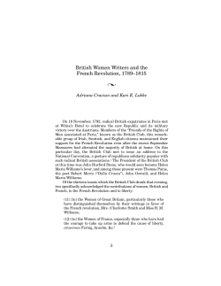 British Women Writers and the French Revolution, 1789&ndash;1815