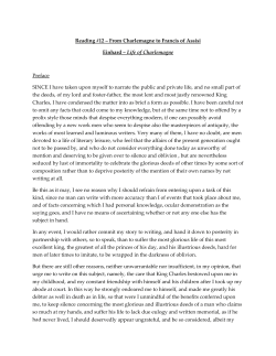 Reading #12 &ndash; From Charlemagne to Francis of Assisi Einhard