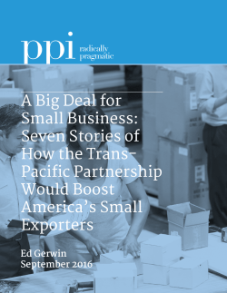 A Big Deal for Small Business - Progressive Policy Institute