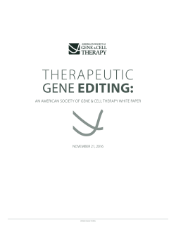 Therapeutic Gene Editing