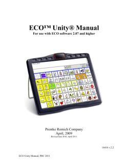 ECO Unity Manual