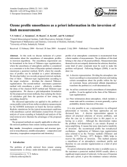 Ozone profile smoothness as a priori information in the inversion of