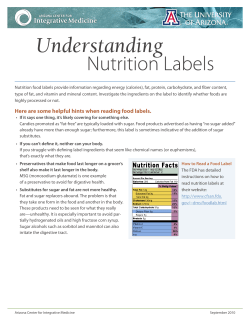 Here are some helpful hints when reading food labels.