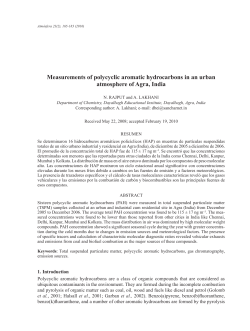 Measurements of polycyclic aromatic - E