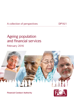 Ageing population and financial services