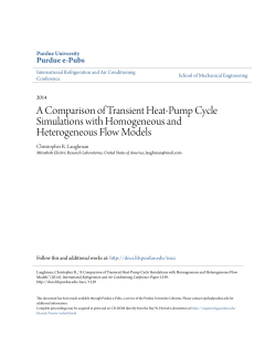 A Comparison of Transient Heat-Pump Cycle - Purdue e-Pubs