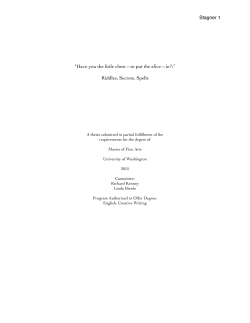 Stagner 1 "Have you the little chest&mdash;to put the alive&mdash;in?:&rdquo; Riddles