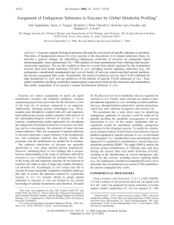 Assignment of Endogenous Substrates to Enzymes by Global