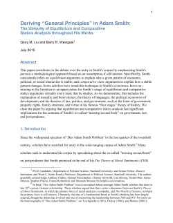 Deriving &ldquo;General Principles&rdquo; in Adam Smith