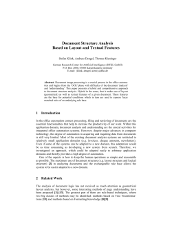 Document Structure Analysis Based on Layout and Textual Features