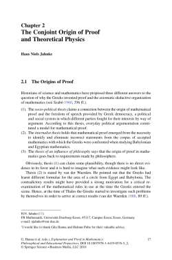The Conjoint Origin of Proof and Theoretical Physics