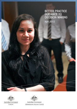 Better practice guidance to decision making